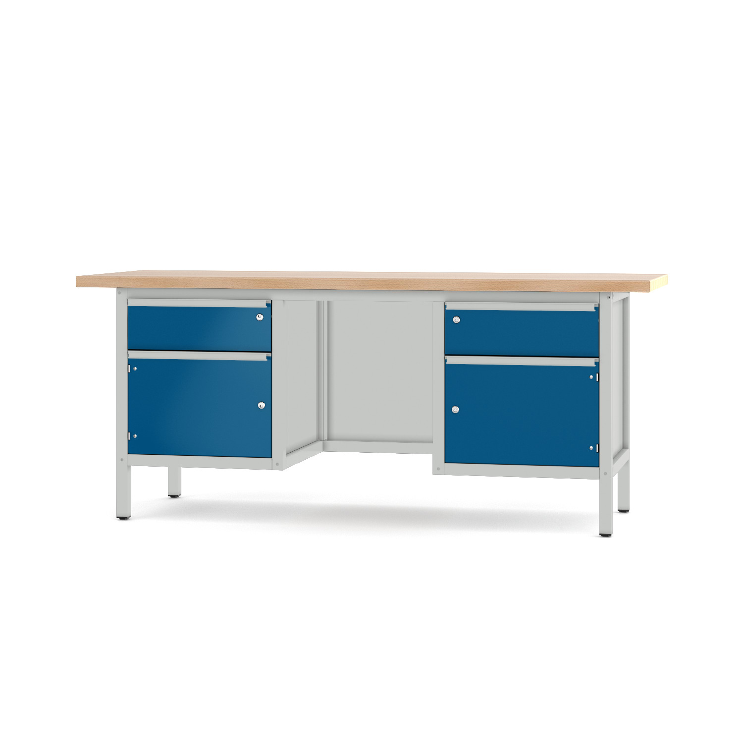 Werkbank_31S262_lichtgrau_enzianblau Werkbank Typ 31 S 262