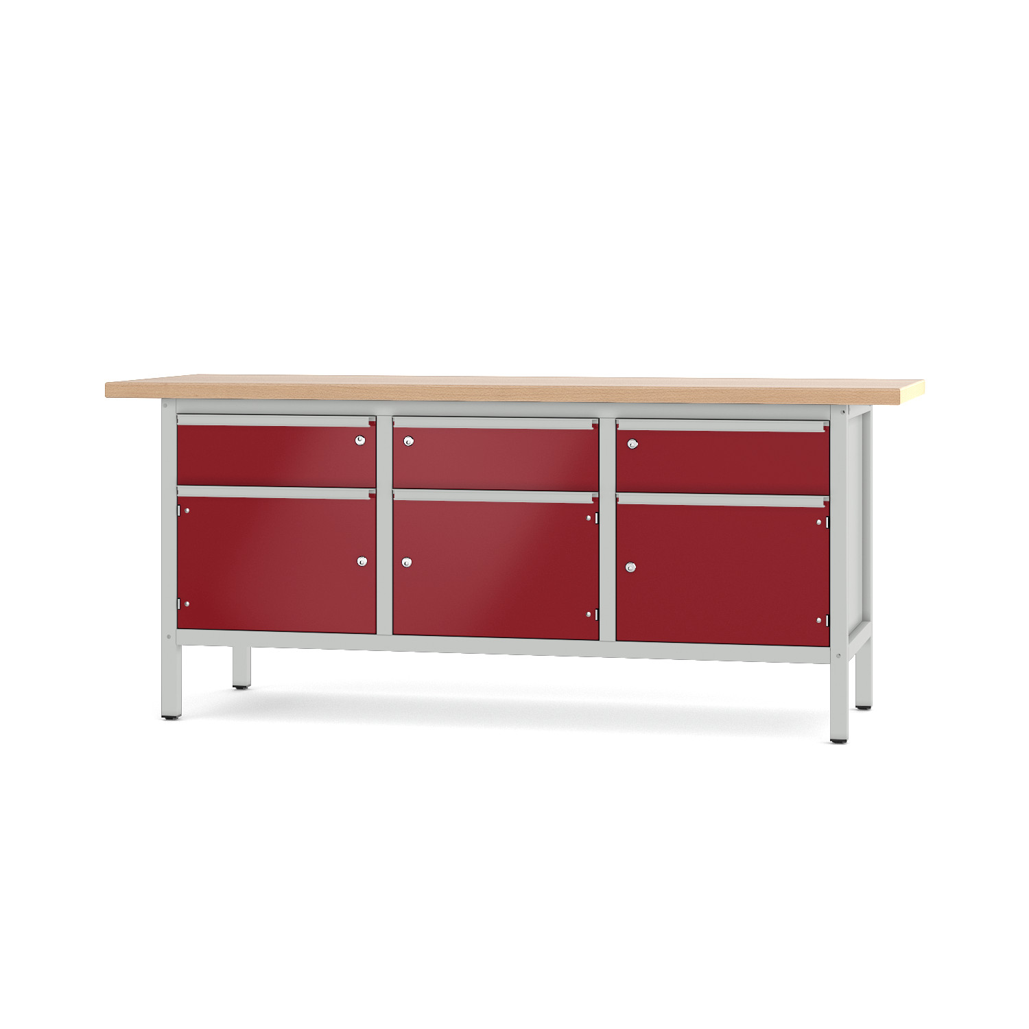 Werkbank_31S222_lichtgrau_rubinrot