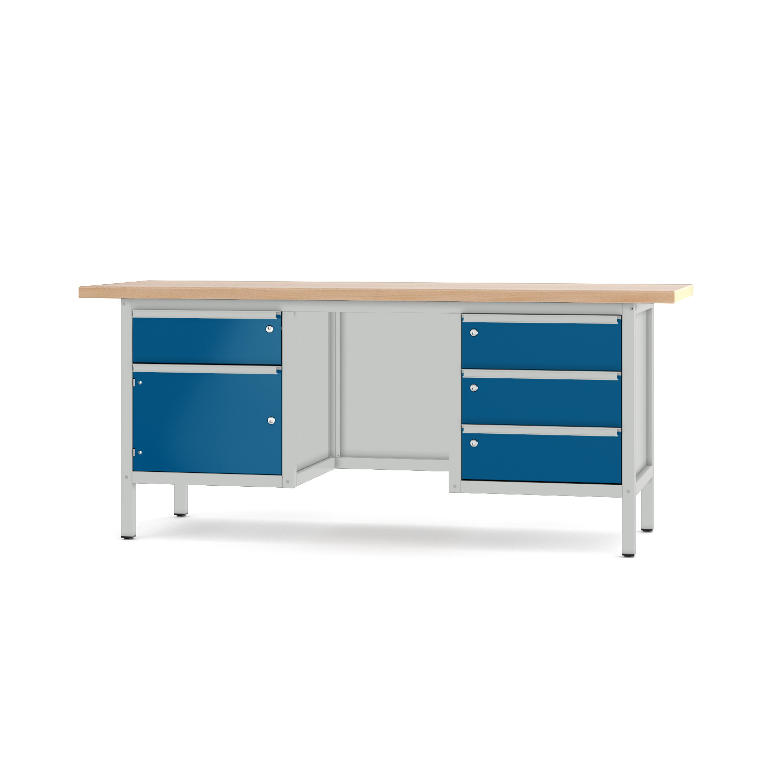 Werkbank_31S263_lichtgrau_enzianblau Werkbank Typ 31 S 263