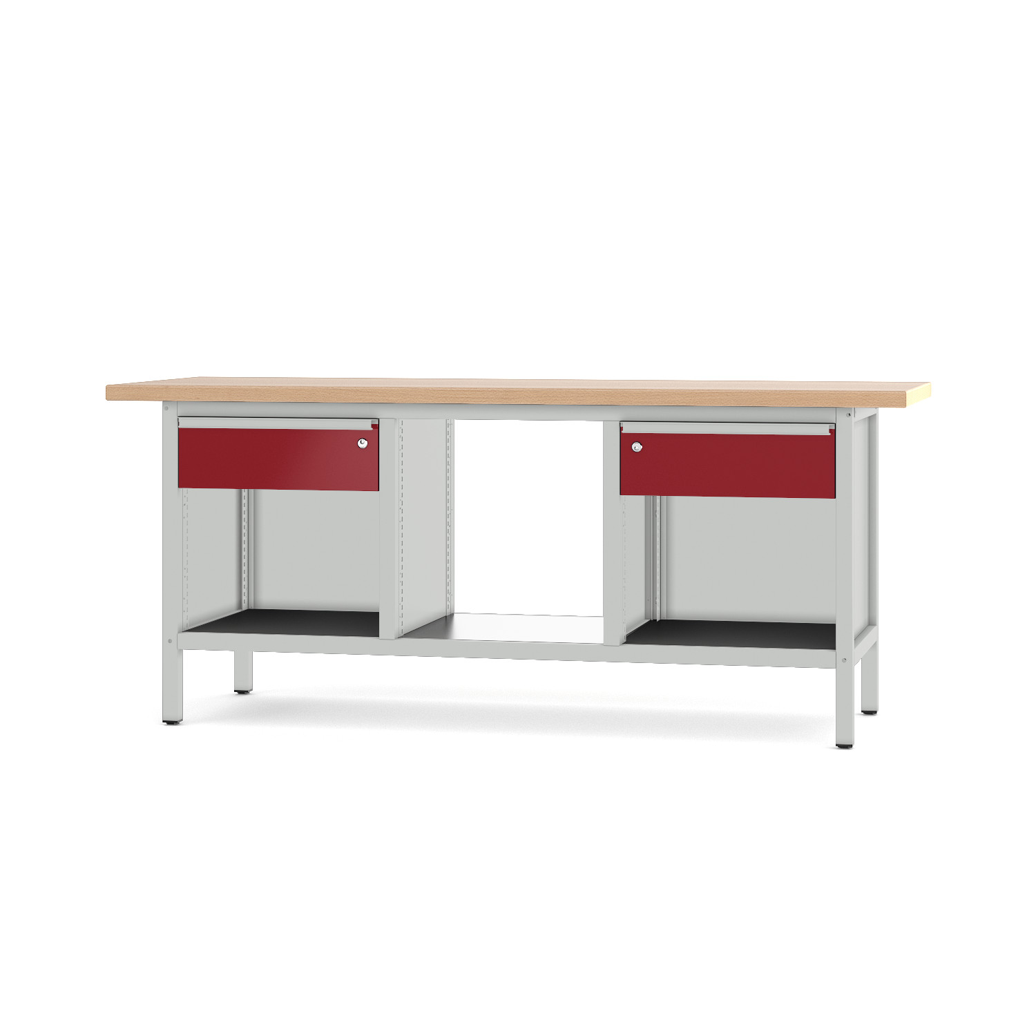 Werkbank_31S101_lichtgrau_rubinrot