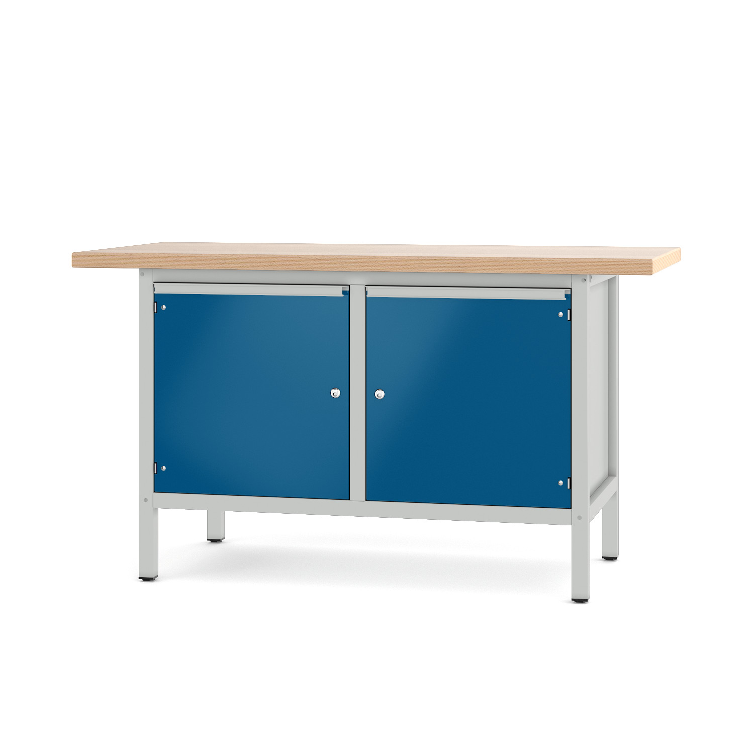 Werkbank_21S44_lichtgrau_enzianblau Werkbank Typ 21 S 44