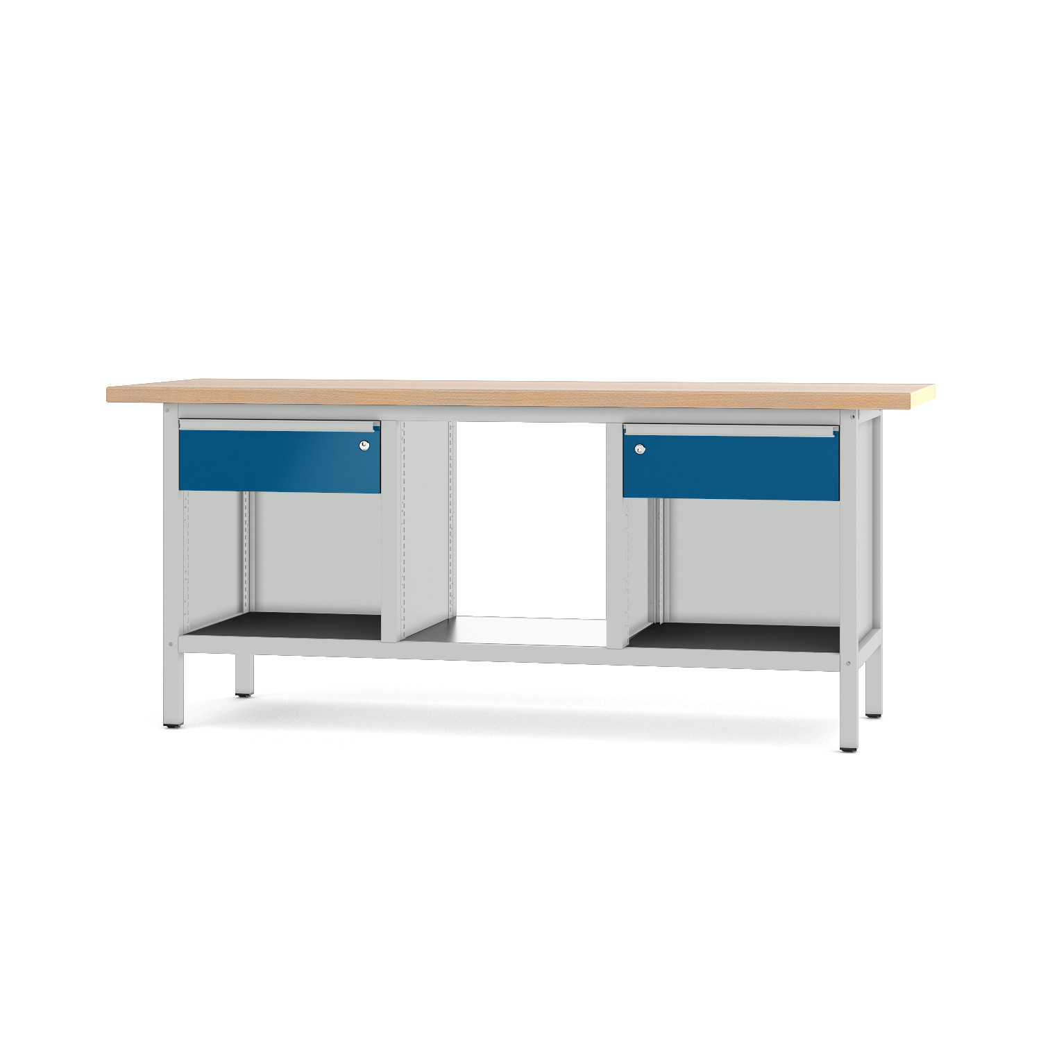 Werkbank_31S101_lichtgrau_enzianblau Werkbank Typ 31 S 101