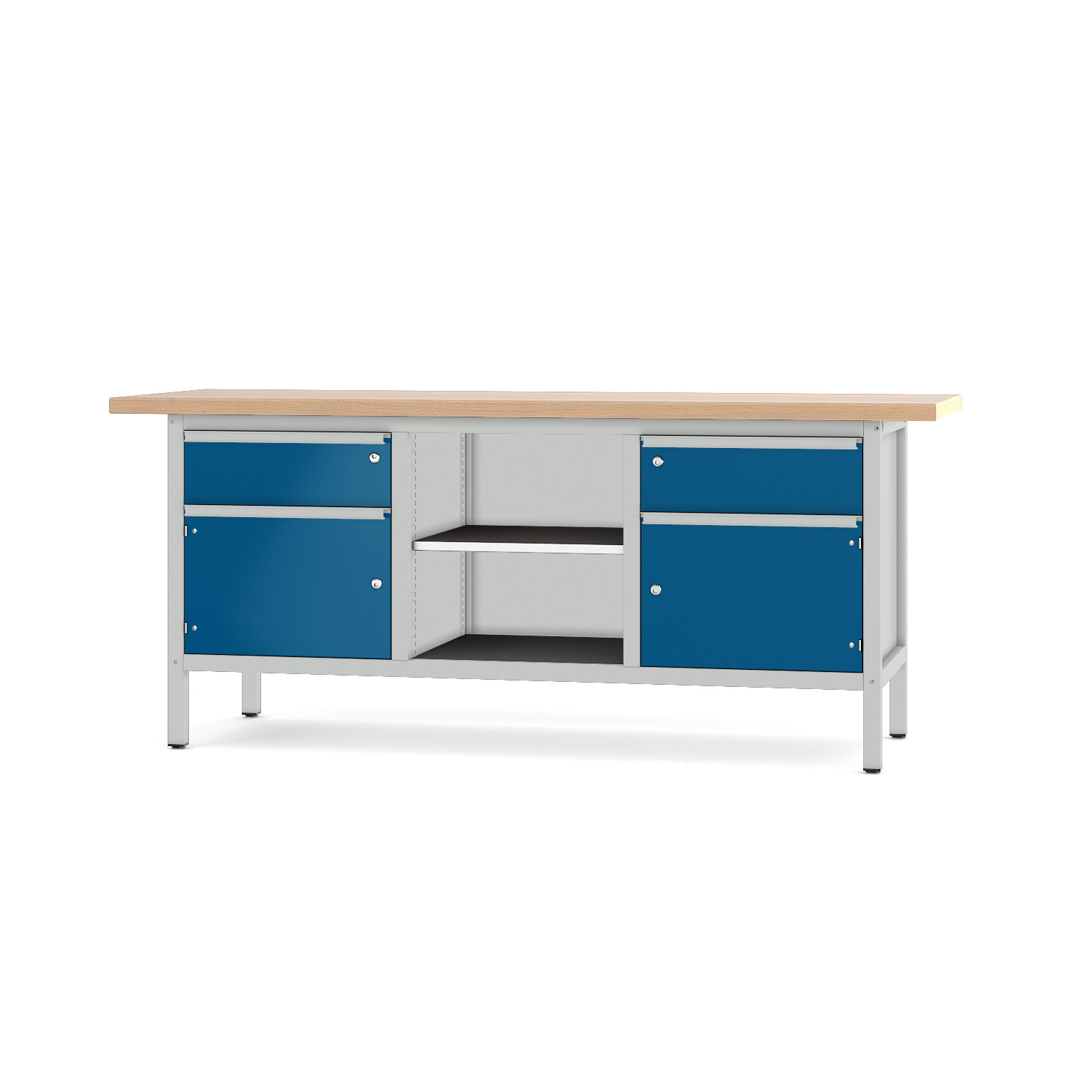 Werkbank_31S252_lichtgrau_enzianblau Werkbank Typ 31 S 252
