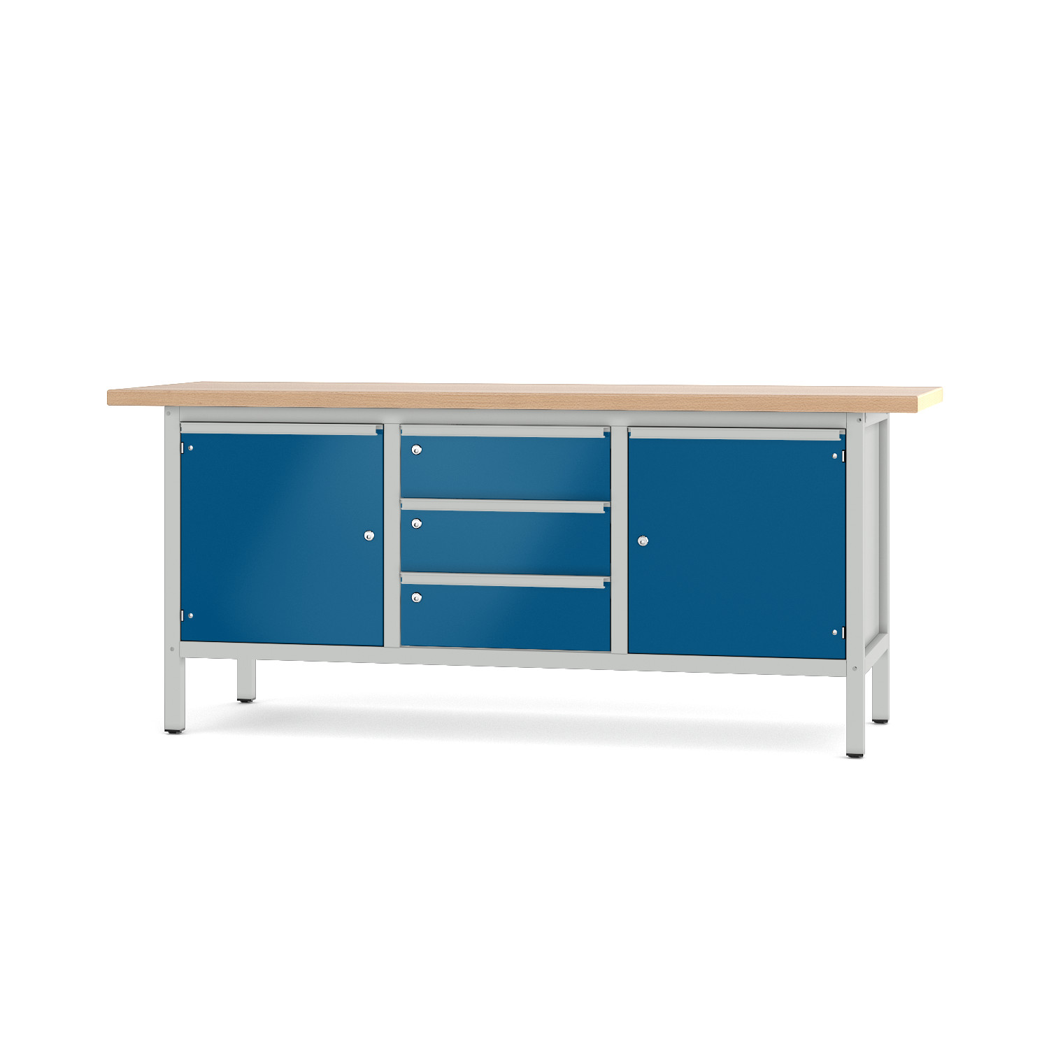 Werkbank_31S434_lichtgrau_enzianblau Werkbank Typ 31 S 434